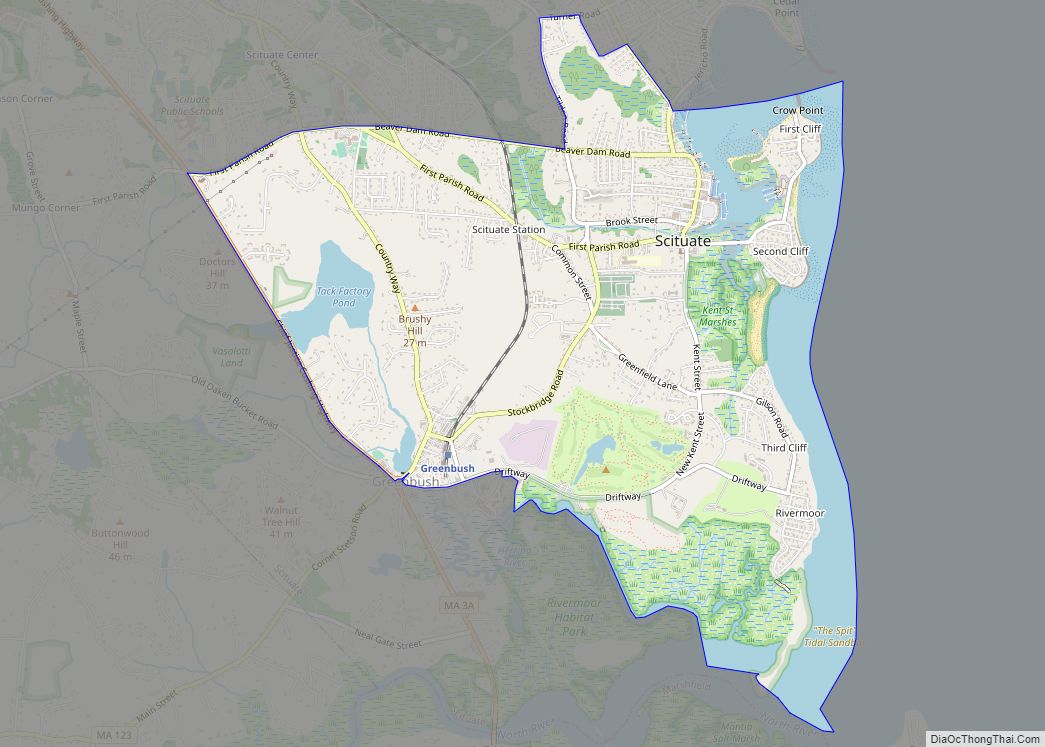 Map of Scituate CDP
