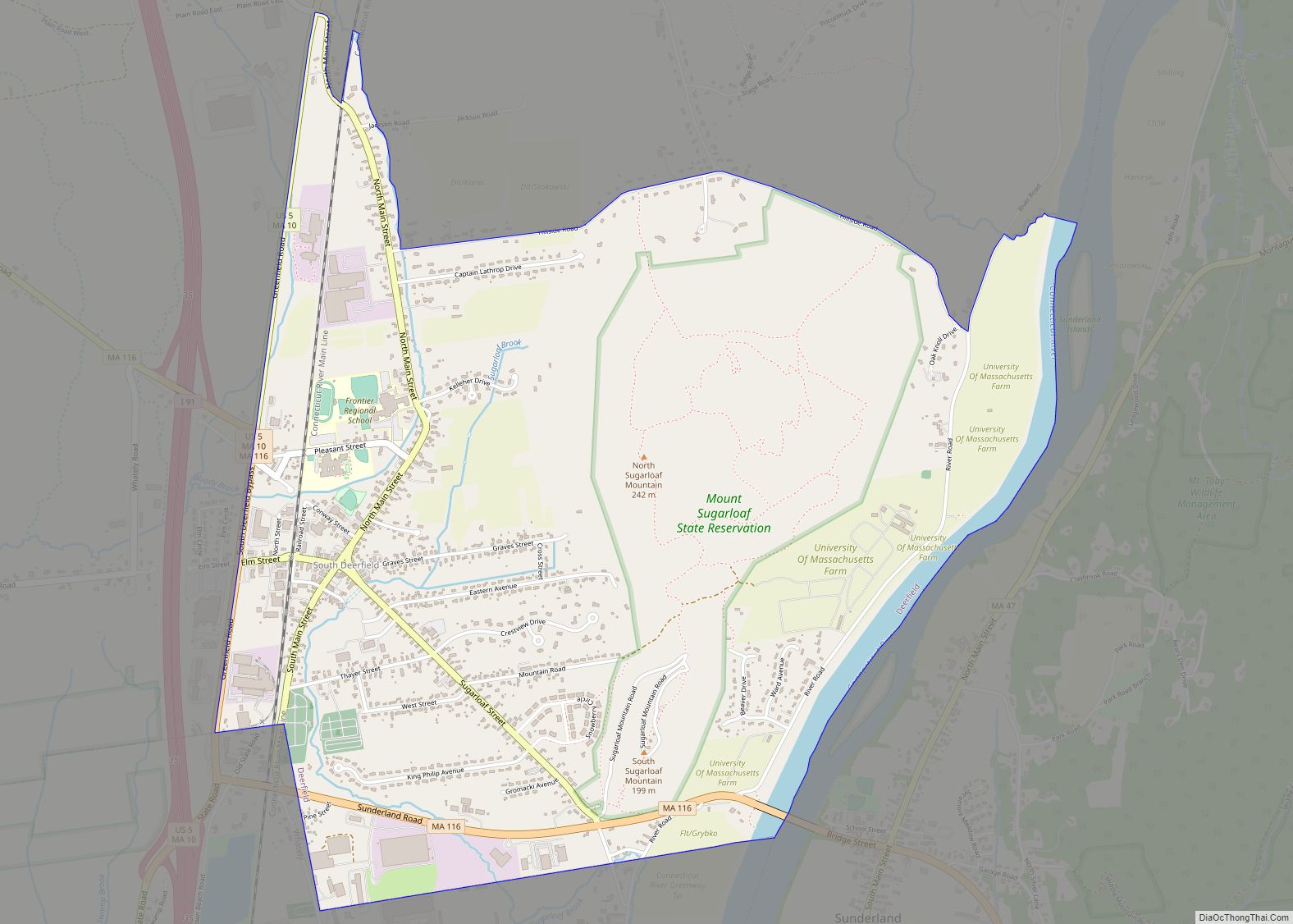 Map of South Deerfield CDP