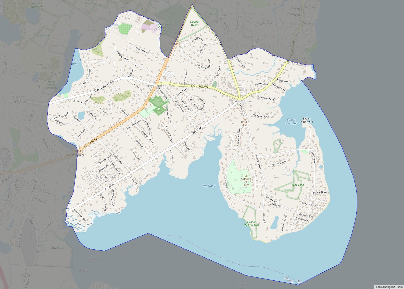 Map of South Duxbury CDP