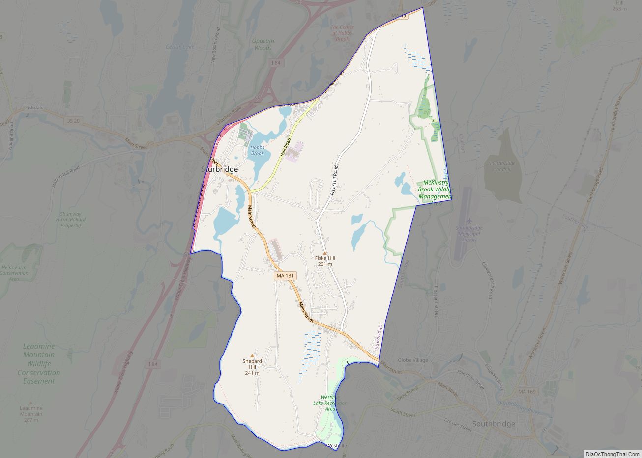 Map of Sturbridge CDP