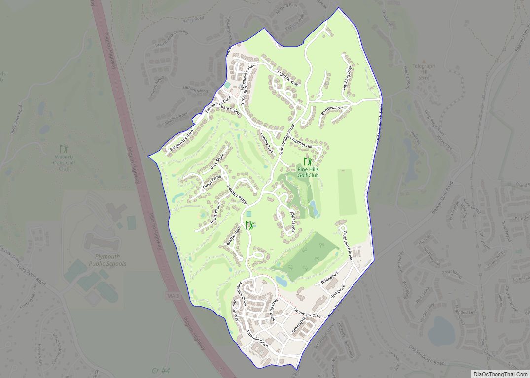 Map of The Pinehills CDP