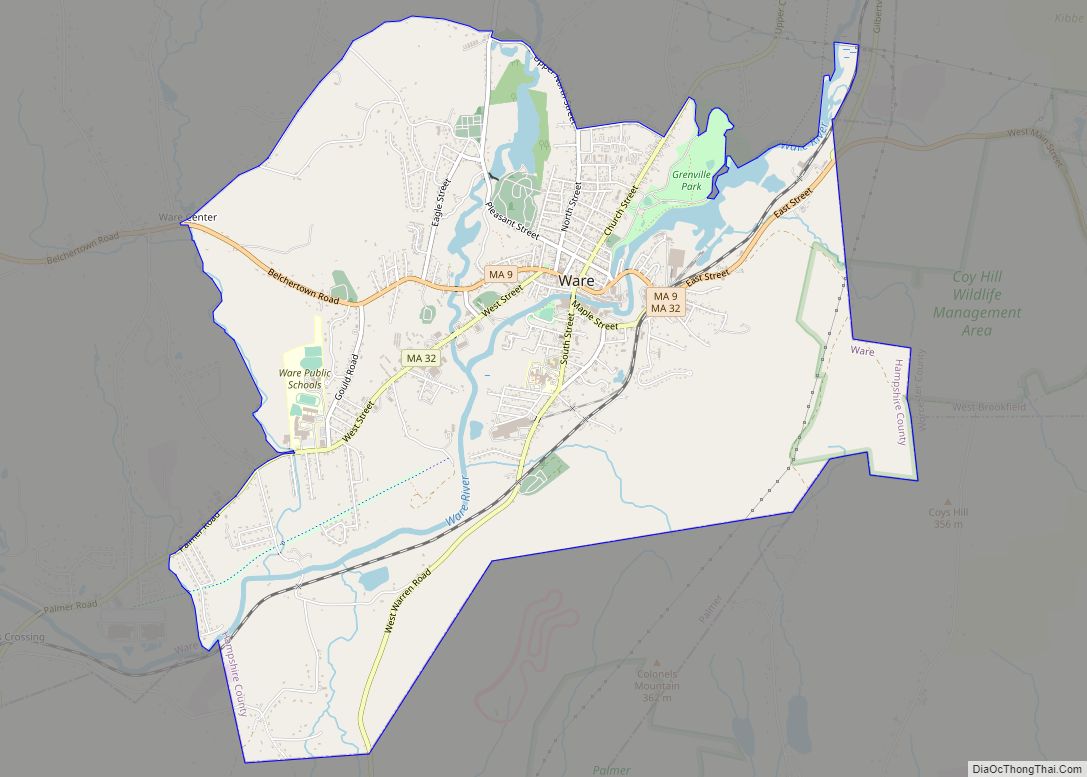 Map of Ware CDP