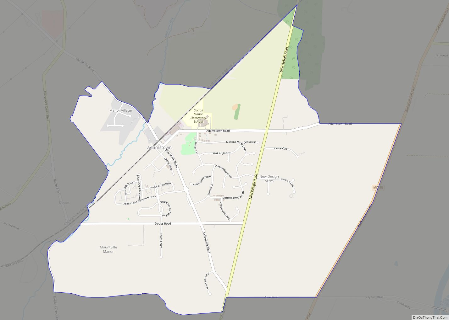 Map of Adamstown CDP