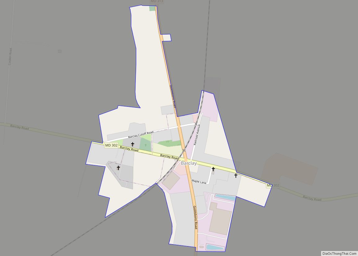 Map of Barclay town