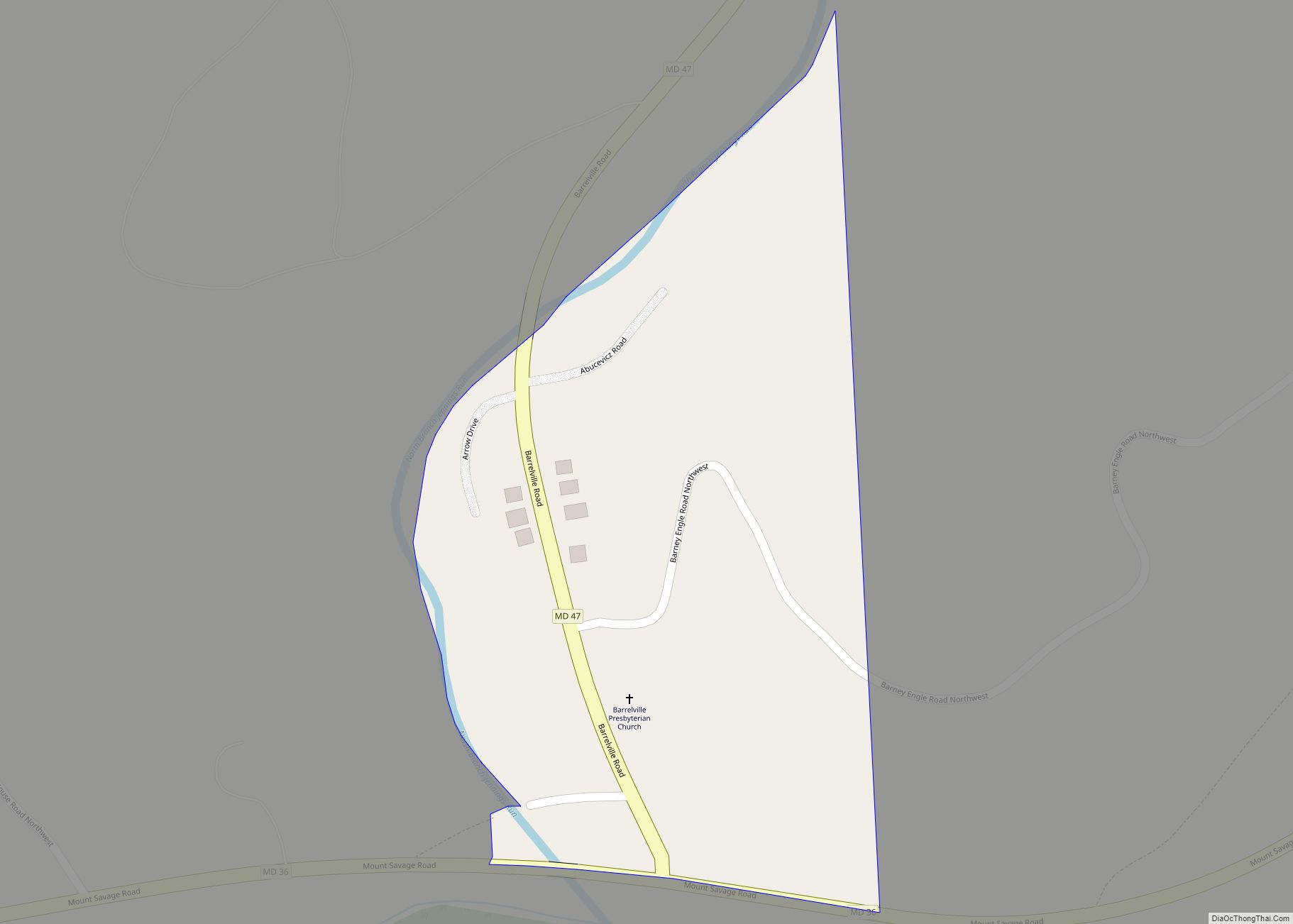 Map of Barrelville CDP