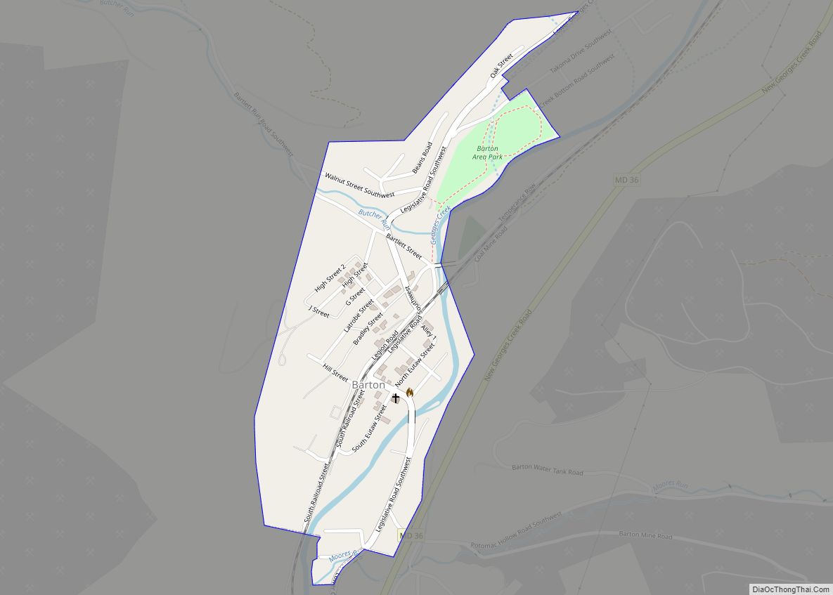 Map of Barton town