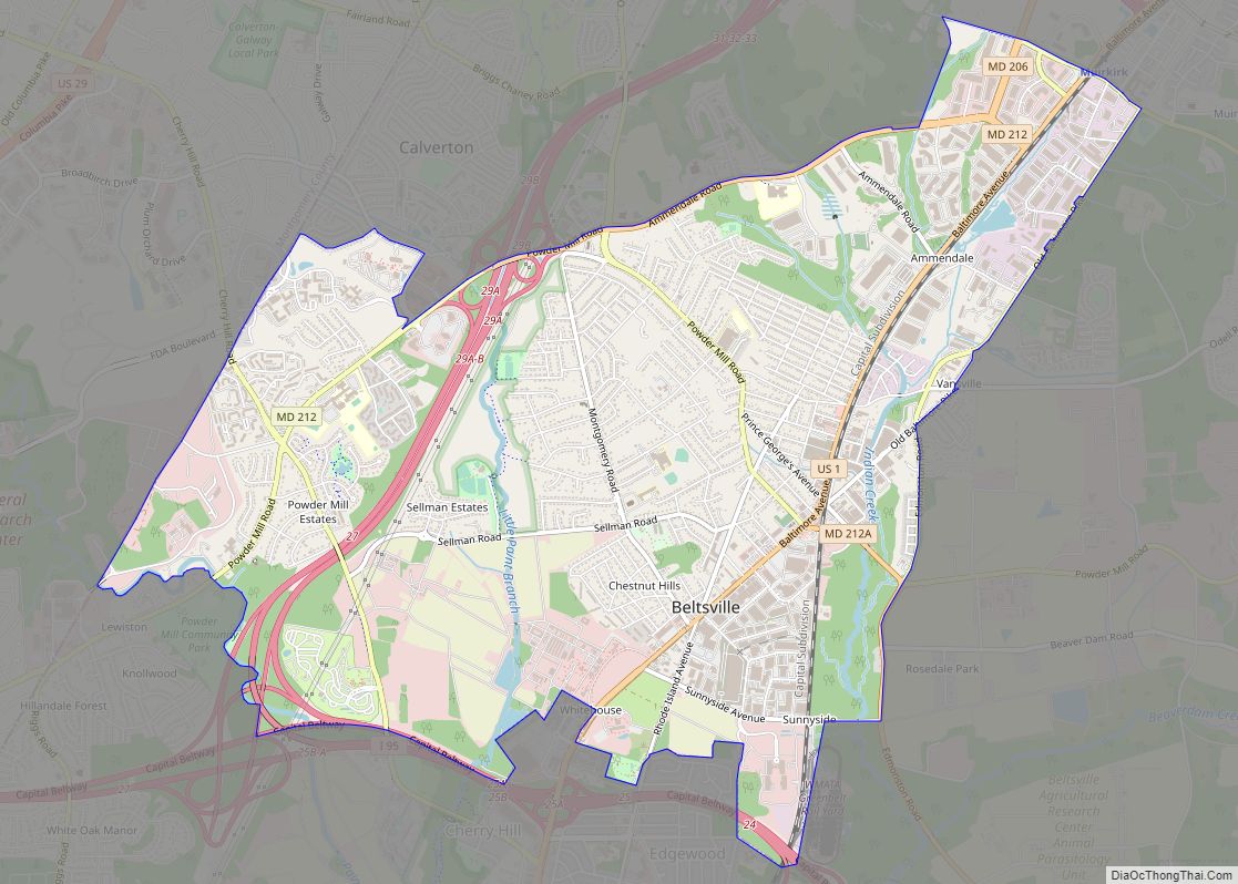 Map of Beltsville CDP