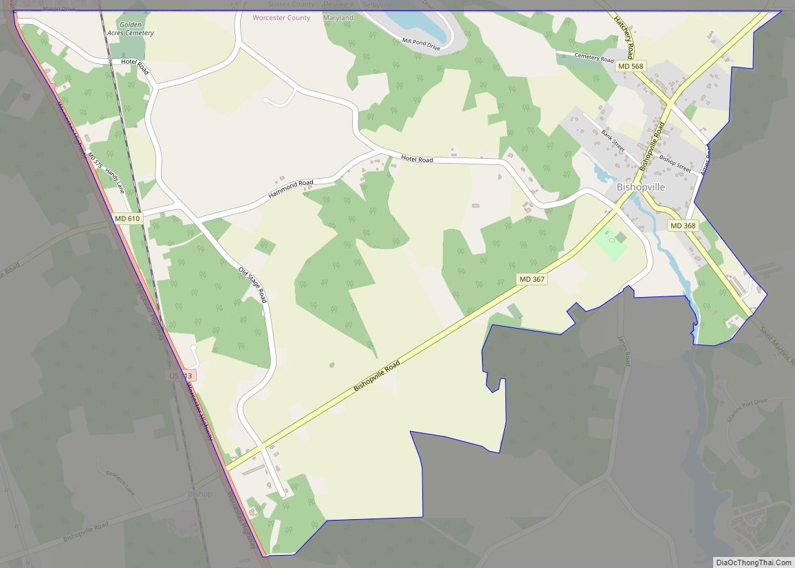 Map of Bishopville CDP
