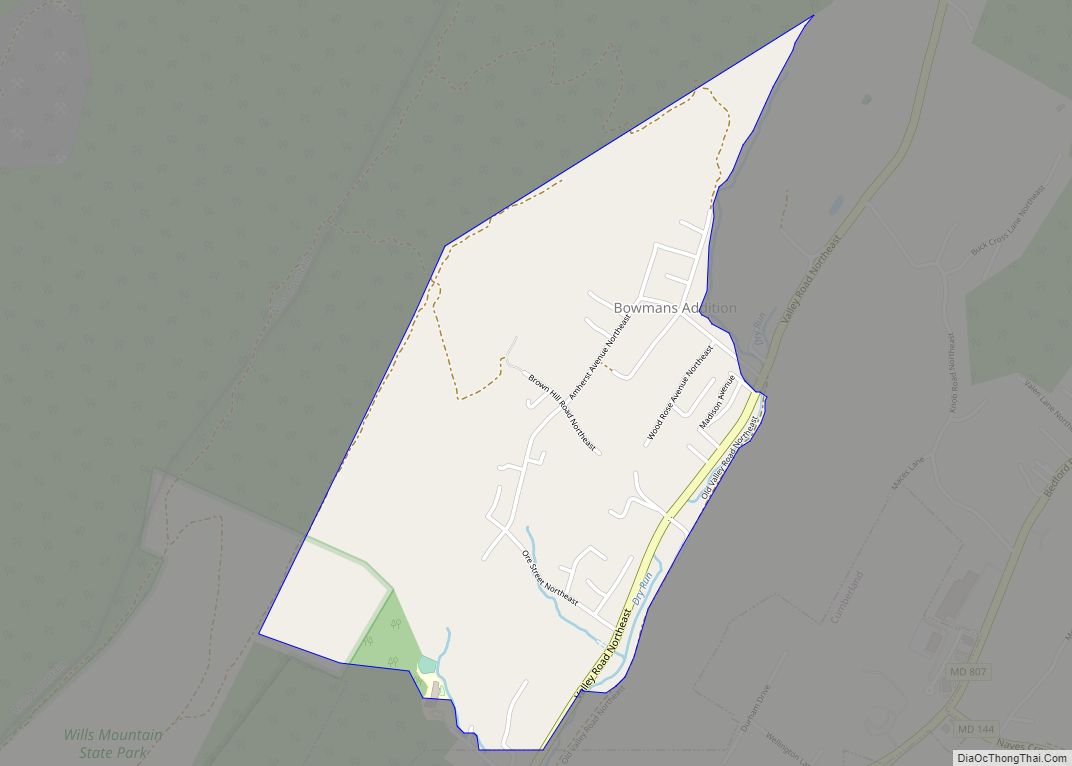 Map of Bowmans Addition CDP