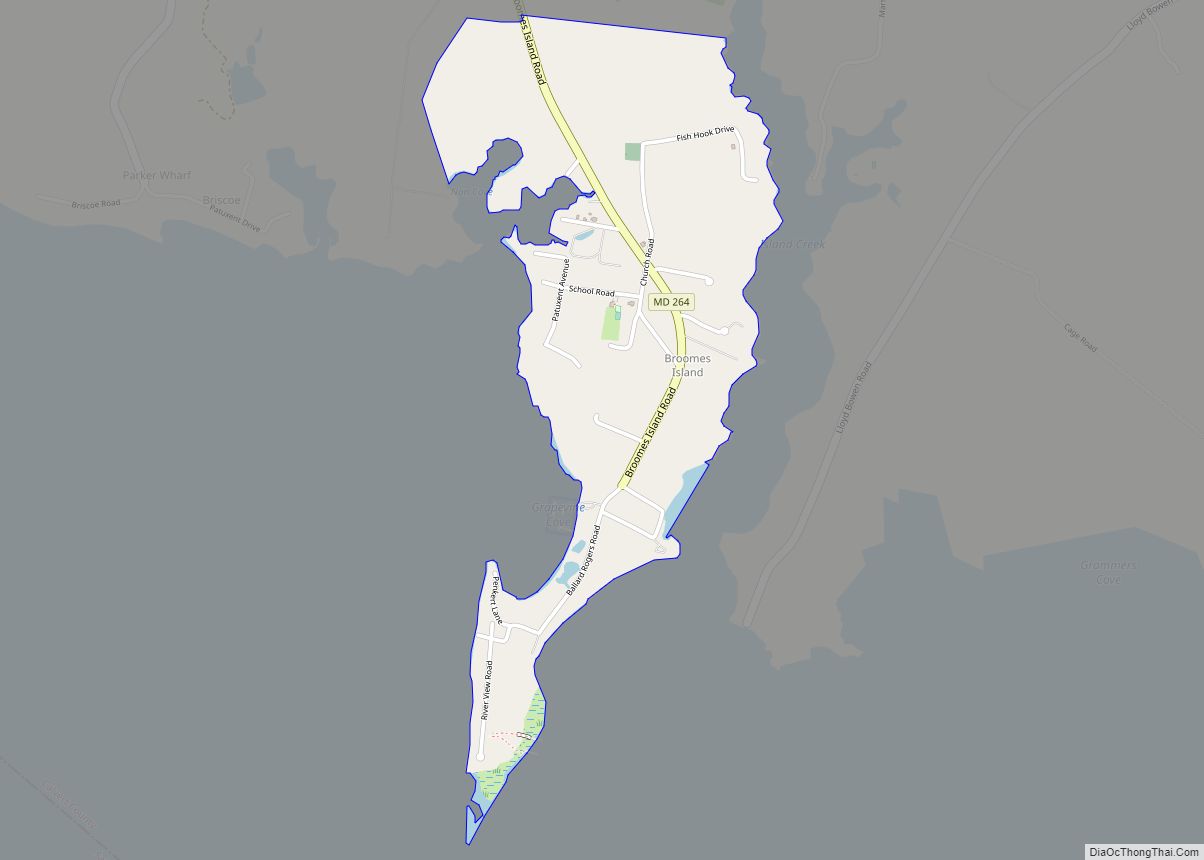 Map of Broomes Island CDP