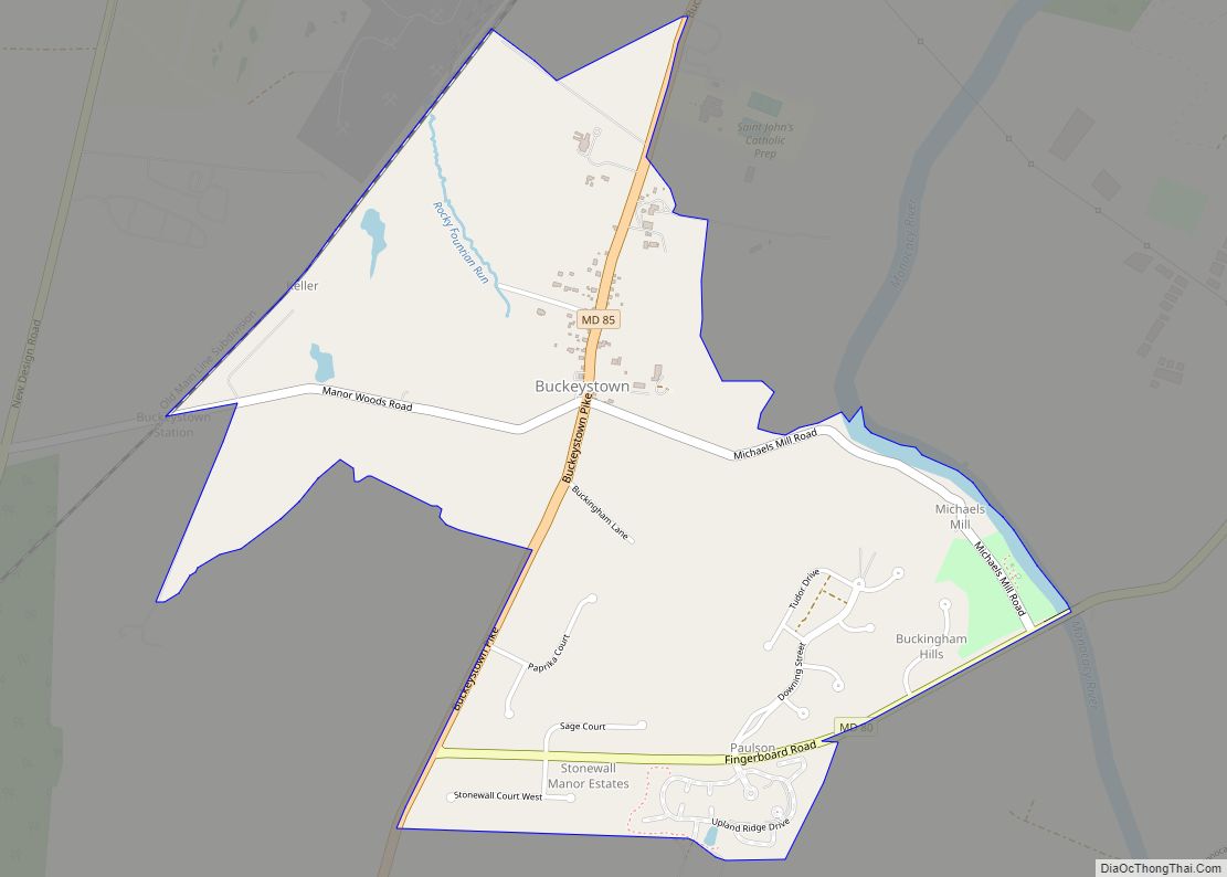 Map of Buckeystown CDP