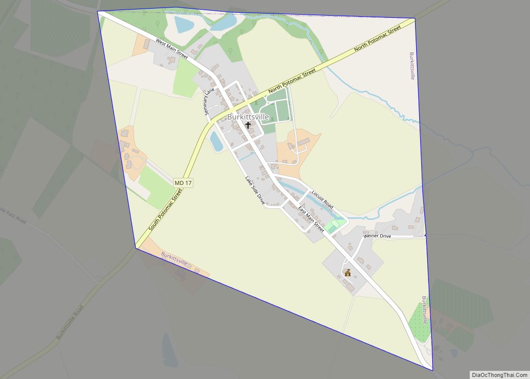 Map of Burkittsville town