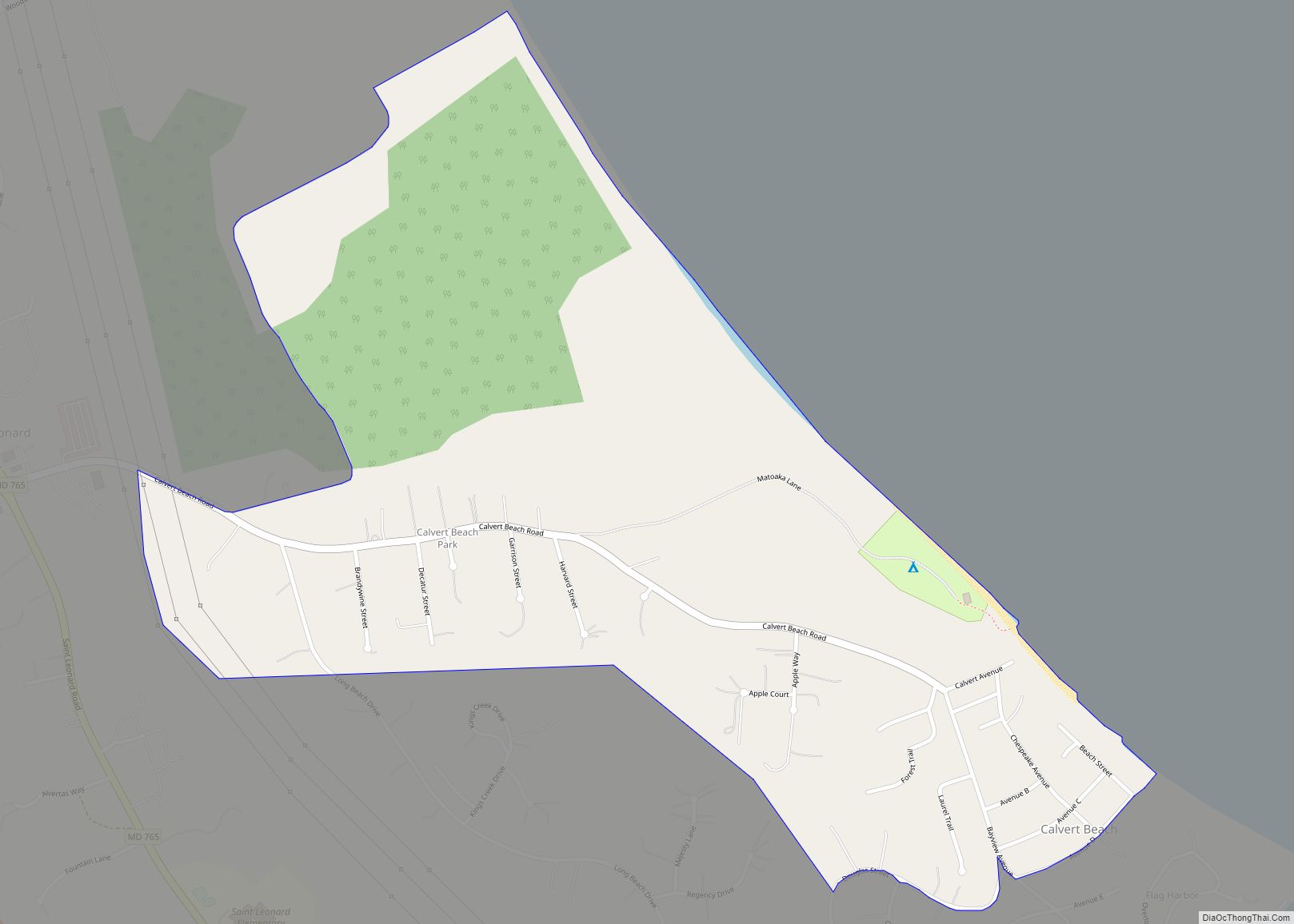 Map of Calvert Beach CDP