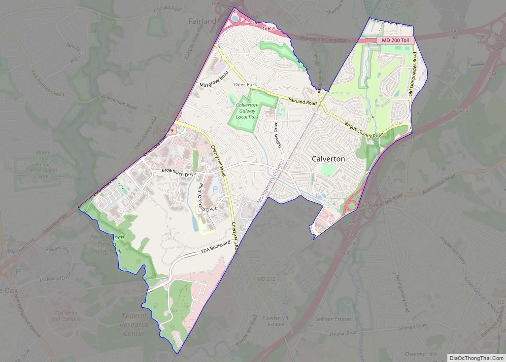 Map of Calverton CDP