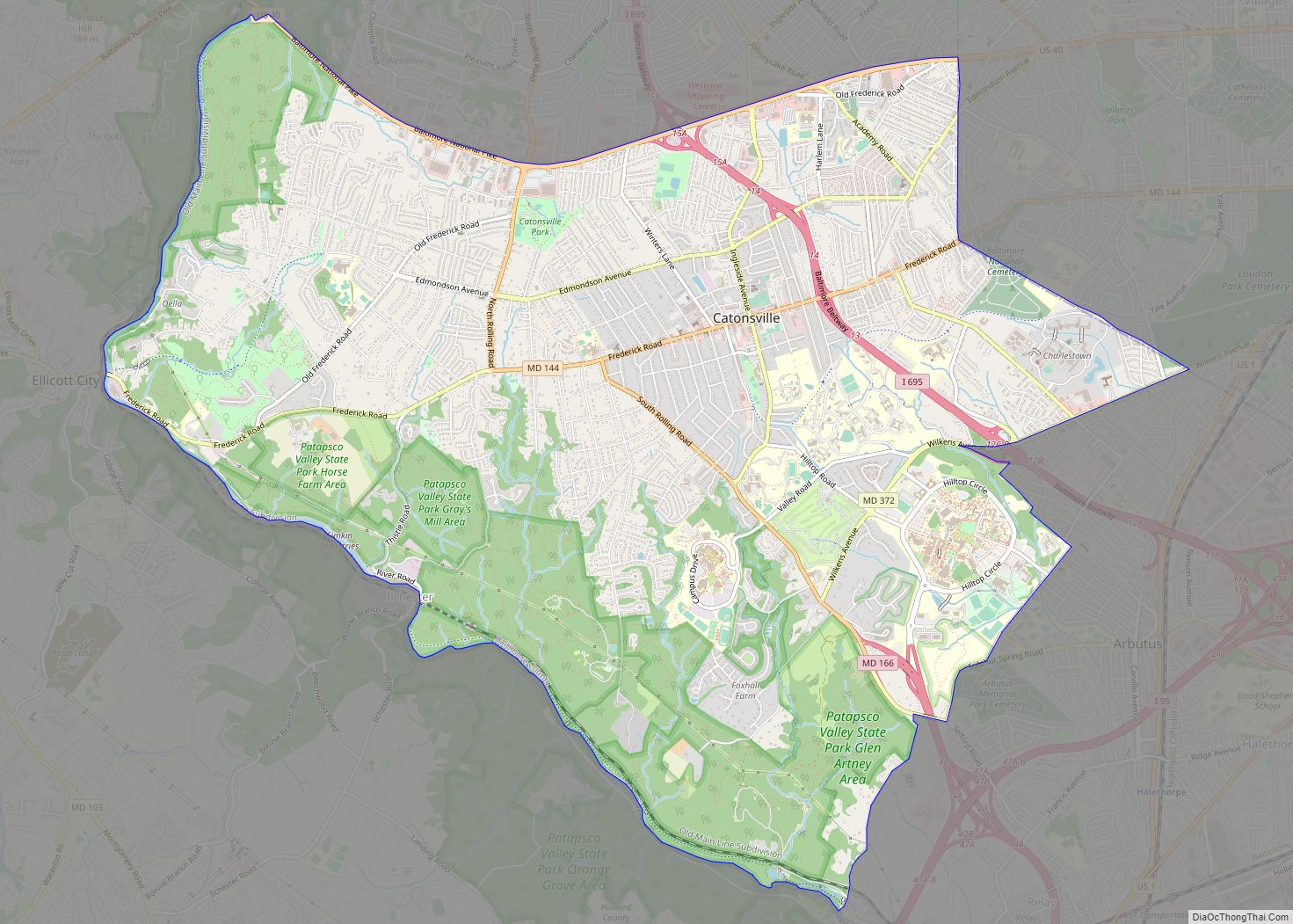 Map of Catonsville CDP