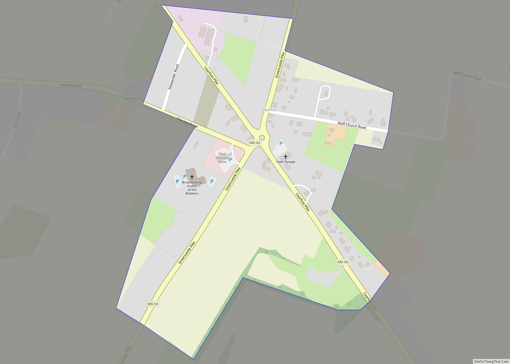 Map of Cearfoss CDP
