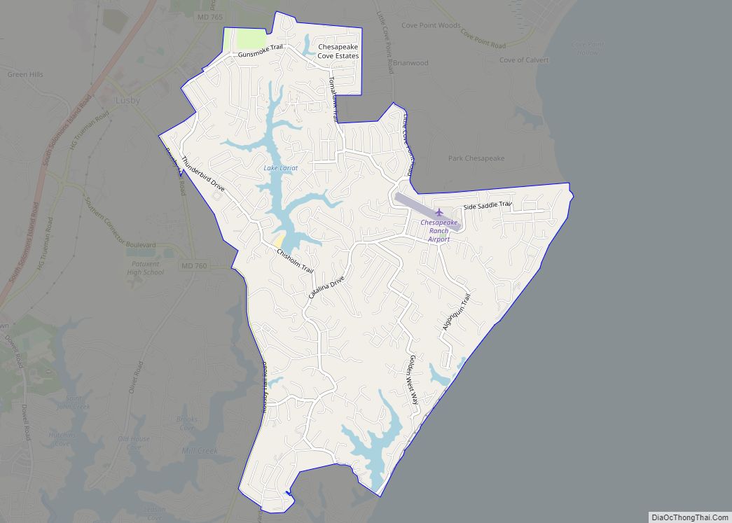 Map of Chesapeake Ranch Estates CDP