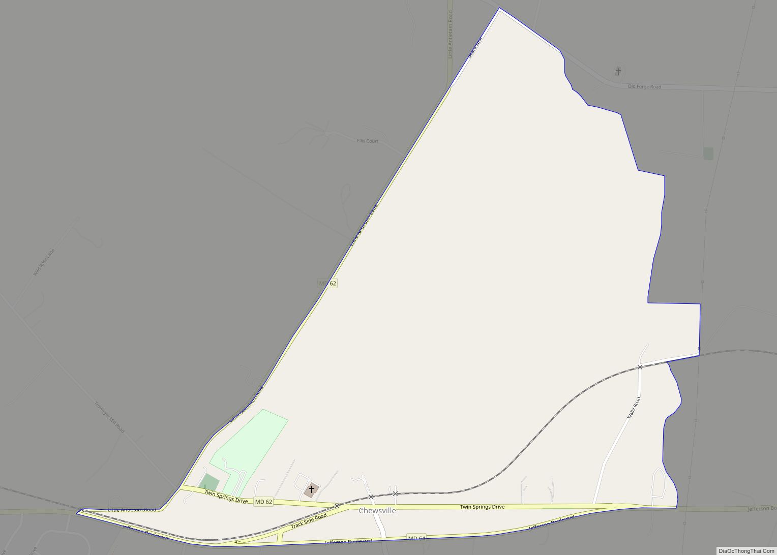 Map of Chewsville CDP