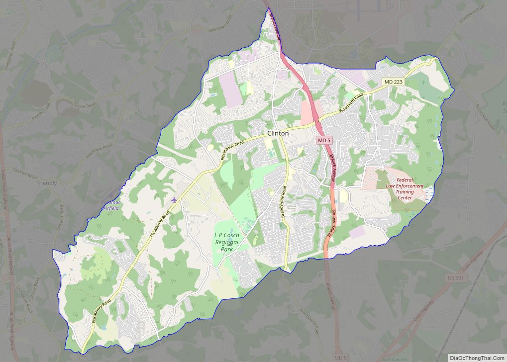 Map of Clinton CDP, Maryland
