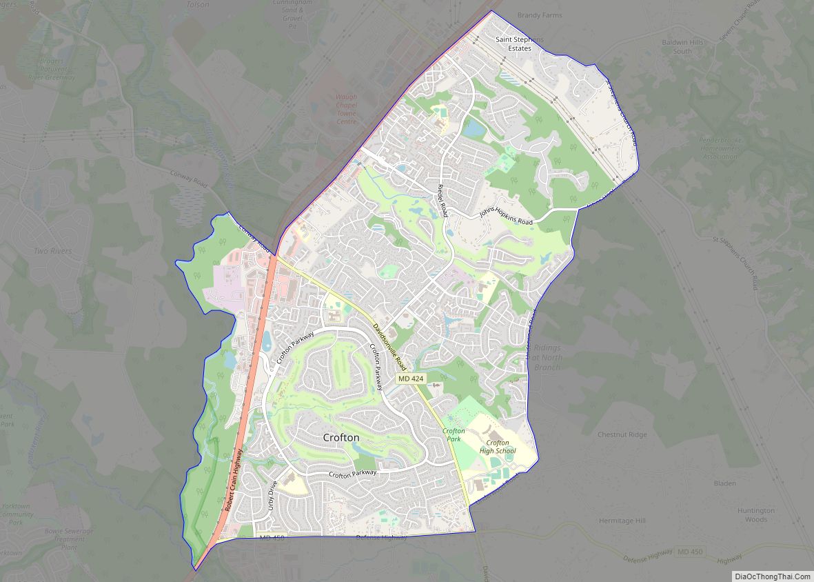 Map of Crofton CDP, Maryland