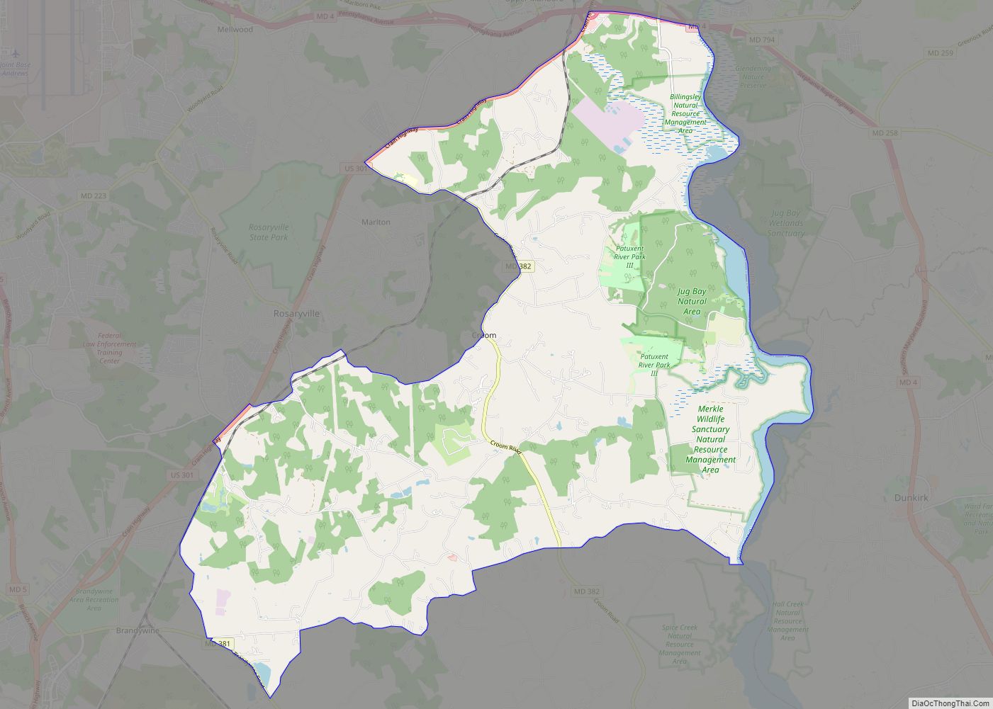Map of Croom CDP