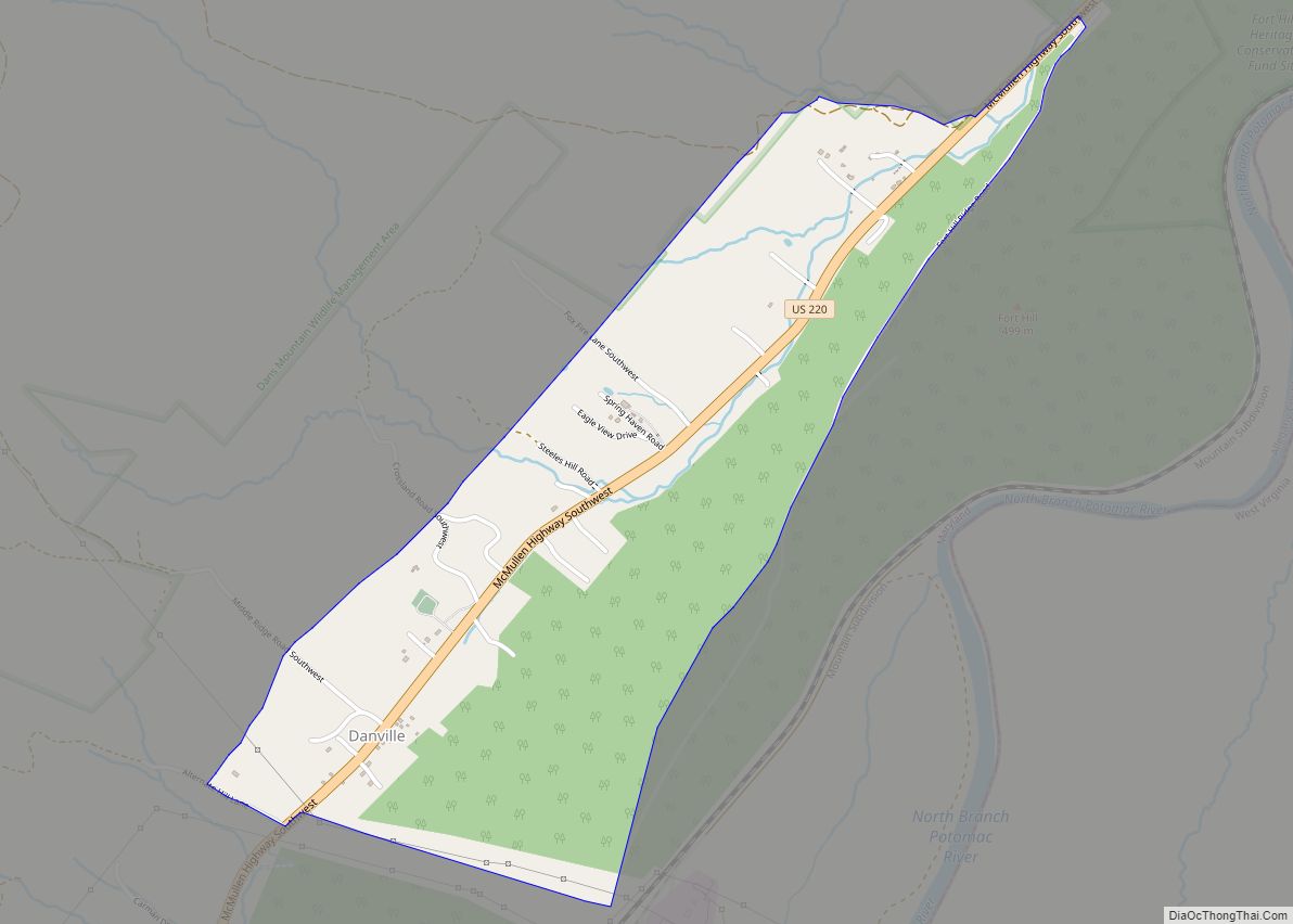 Map of Danville CDP, Maryland