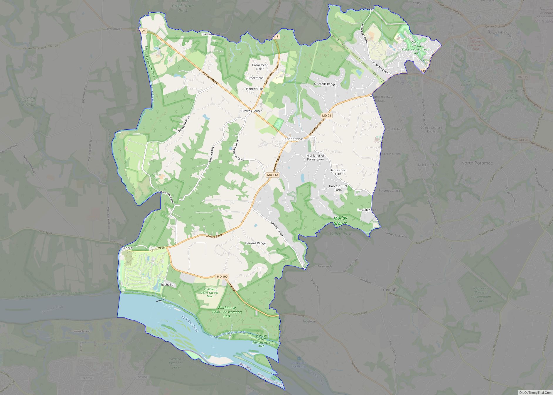 Map of Darnestown CDP