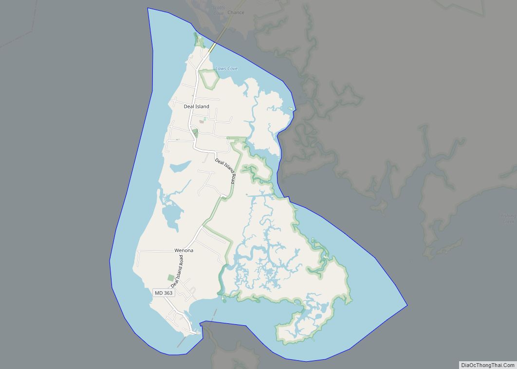 Map of Deal Island CDP