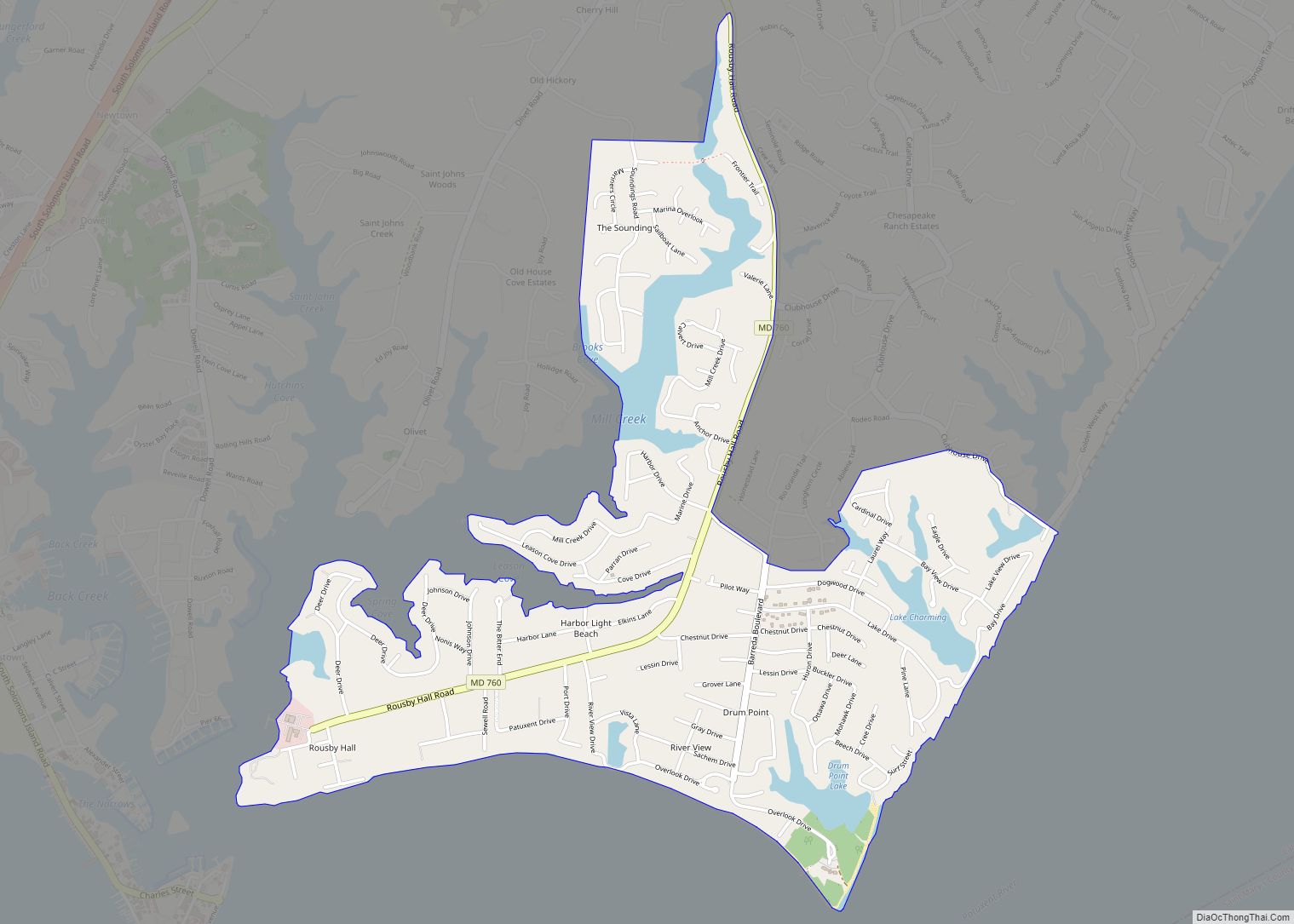 Map of Drum Point CDP