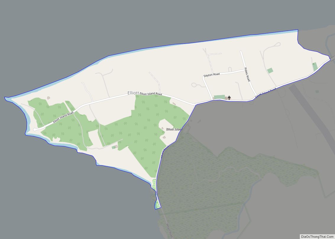 Map of Elliott CDP, Maryland