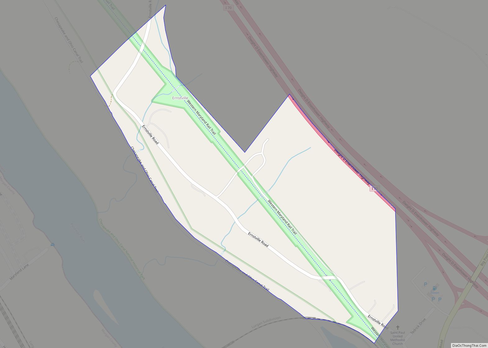 Map of Ernstville CDP