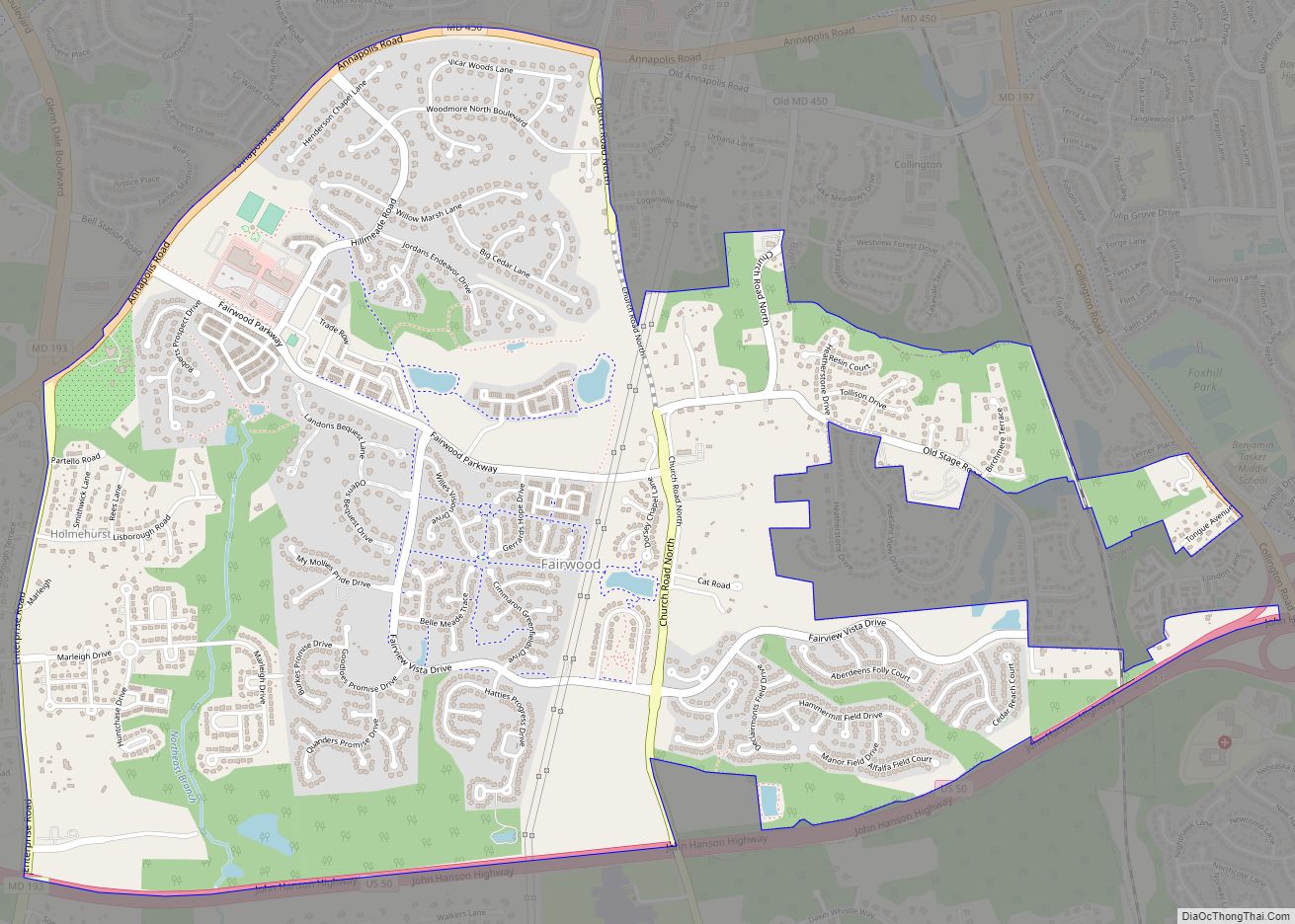 Map of Fairwood CDP