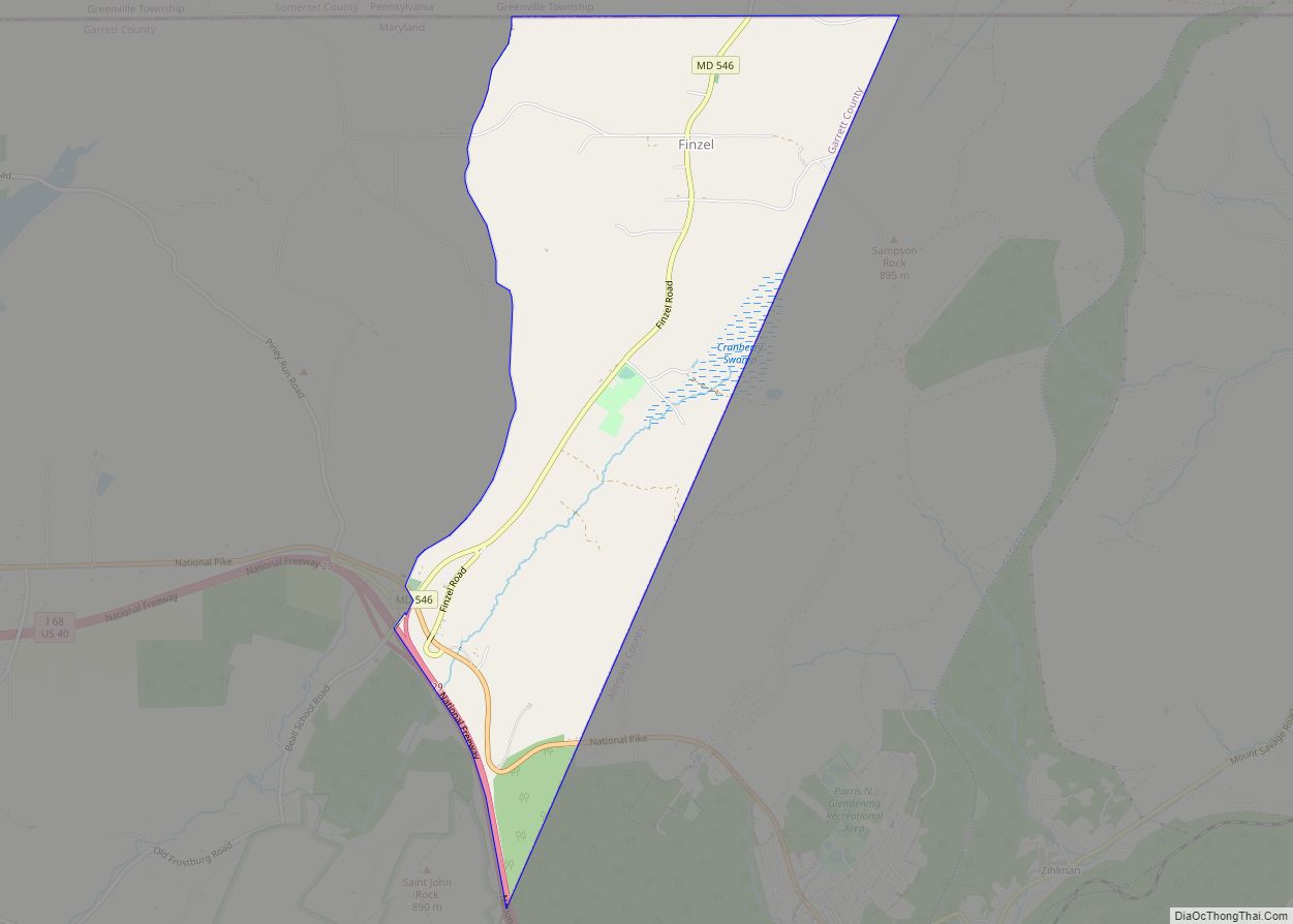 Map of Finzel CDP
