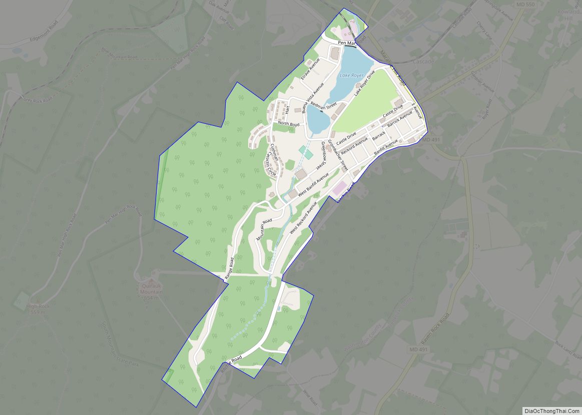 Map of Fort Ritchie CDP