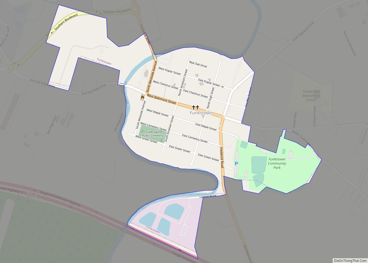 Map of Funkstown town
