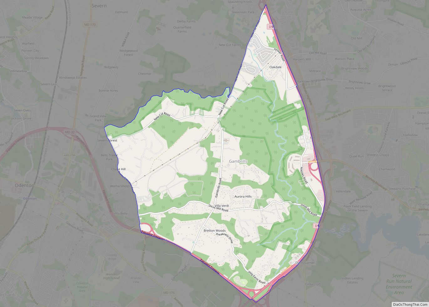 Map of Gambrills CDP