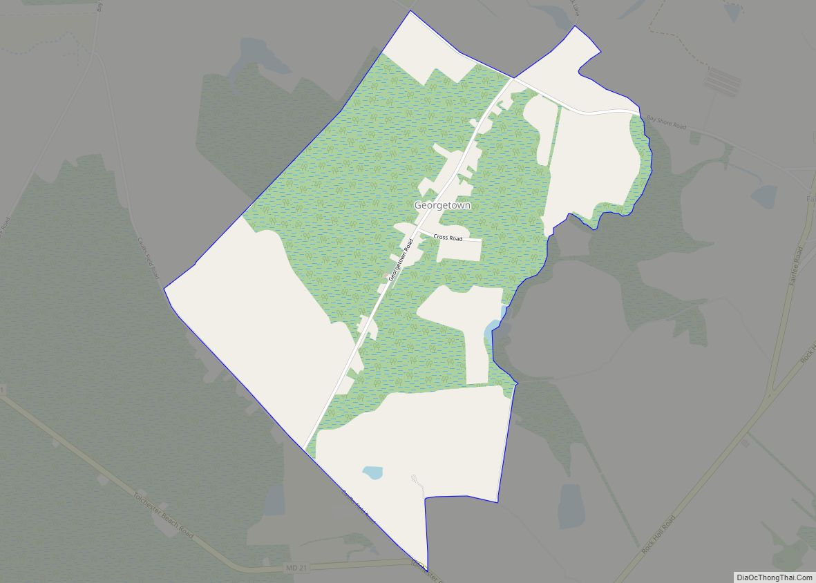 Map of Georgetown CDP, Maryland