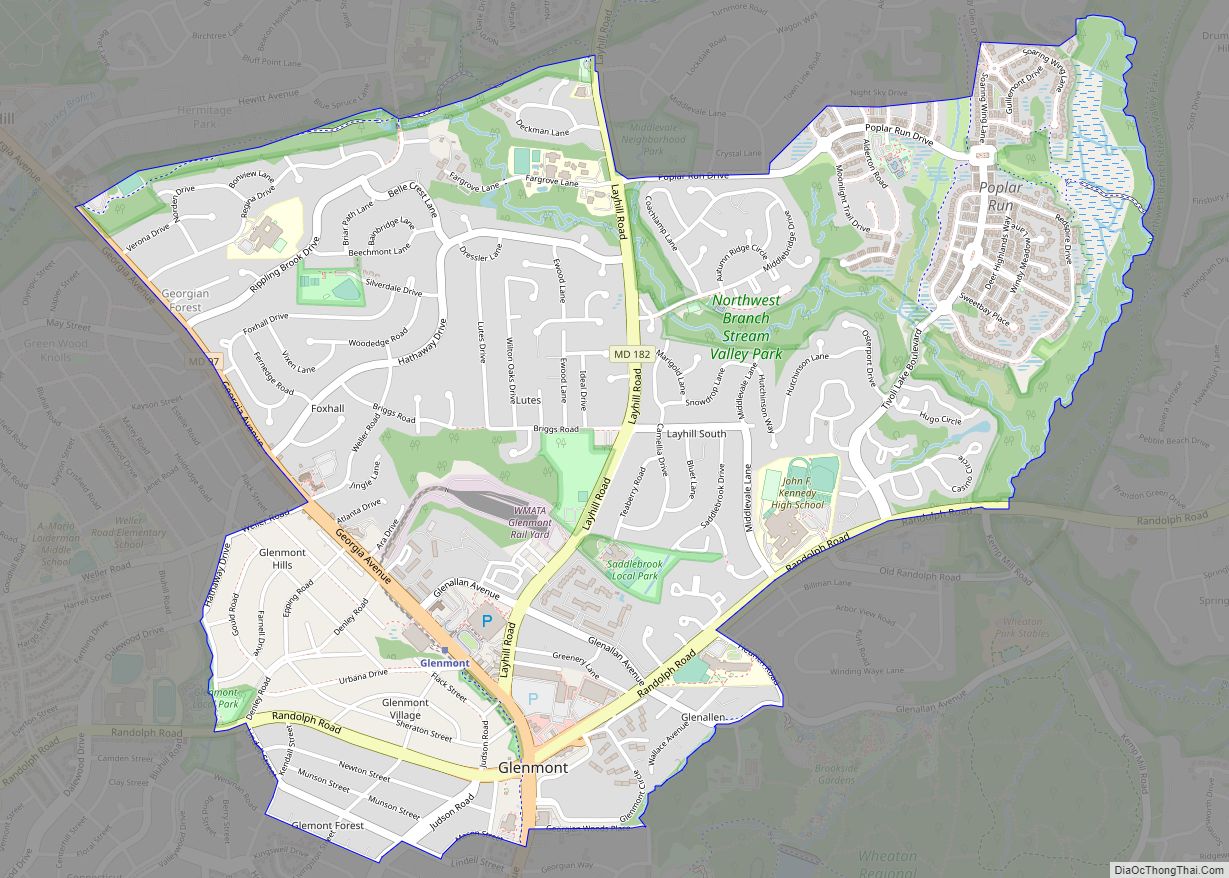 Map of Glenmont CDP