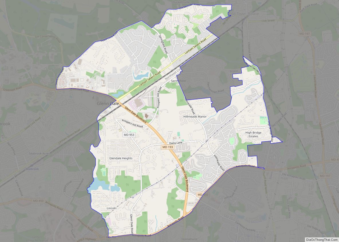 Map of Glenn Dale CDP