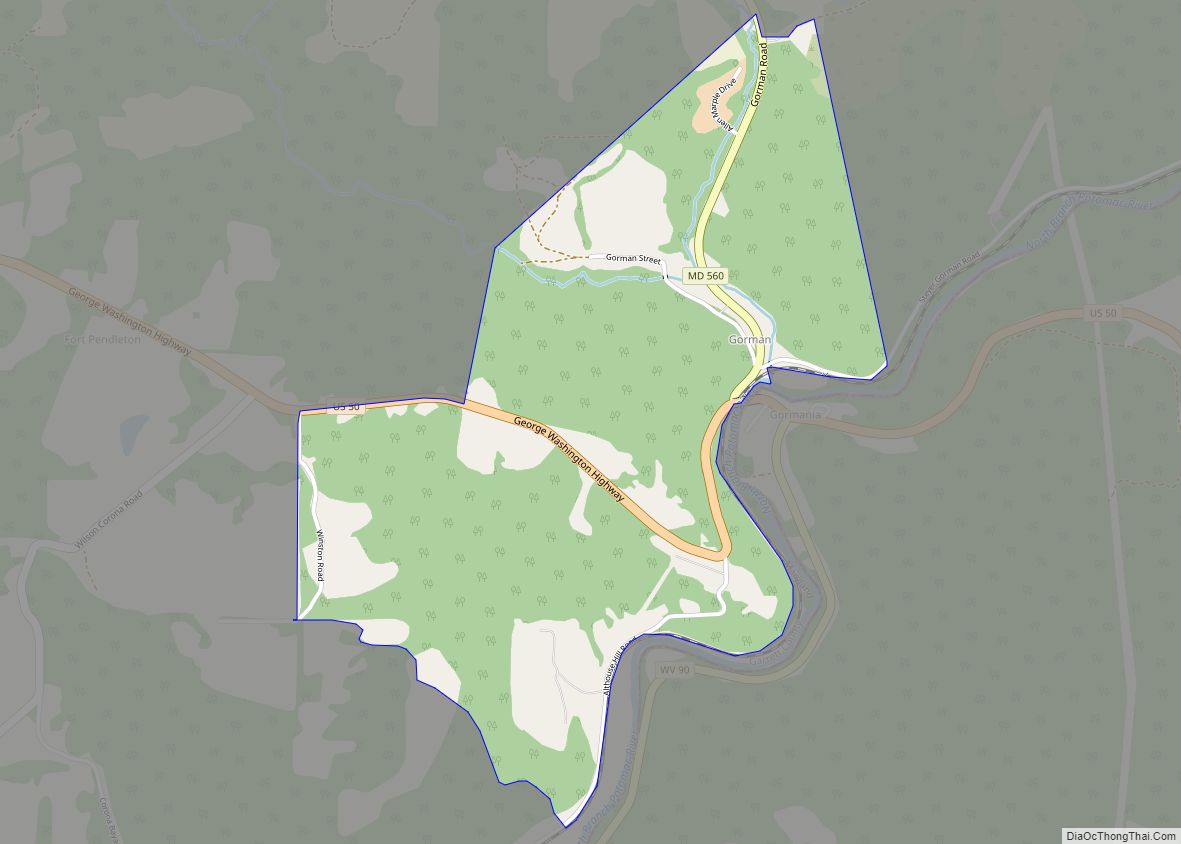 Map of Gorman CDP