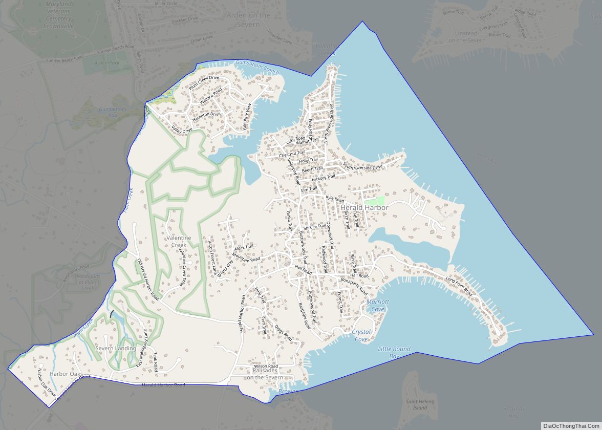Map of Herald Harbor CDP