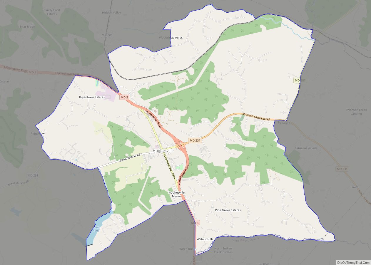 Map of Hughesville CDP