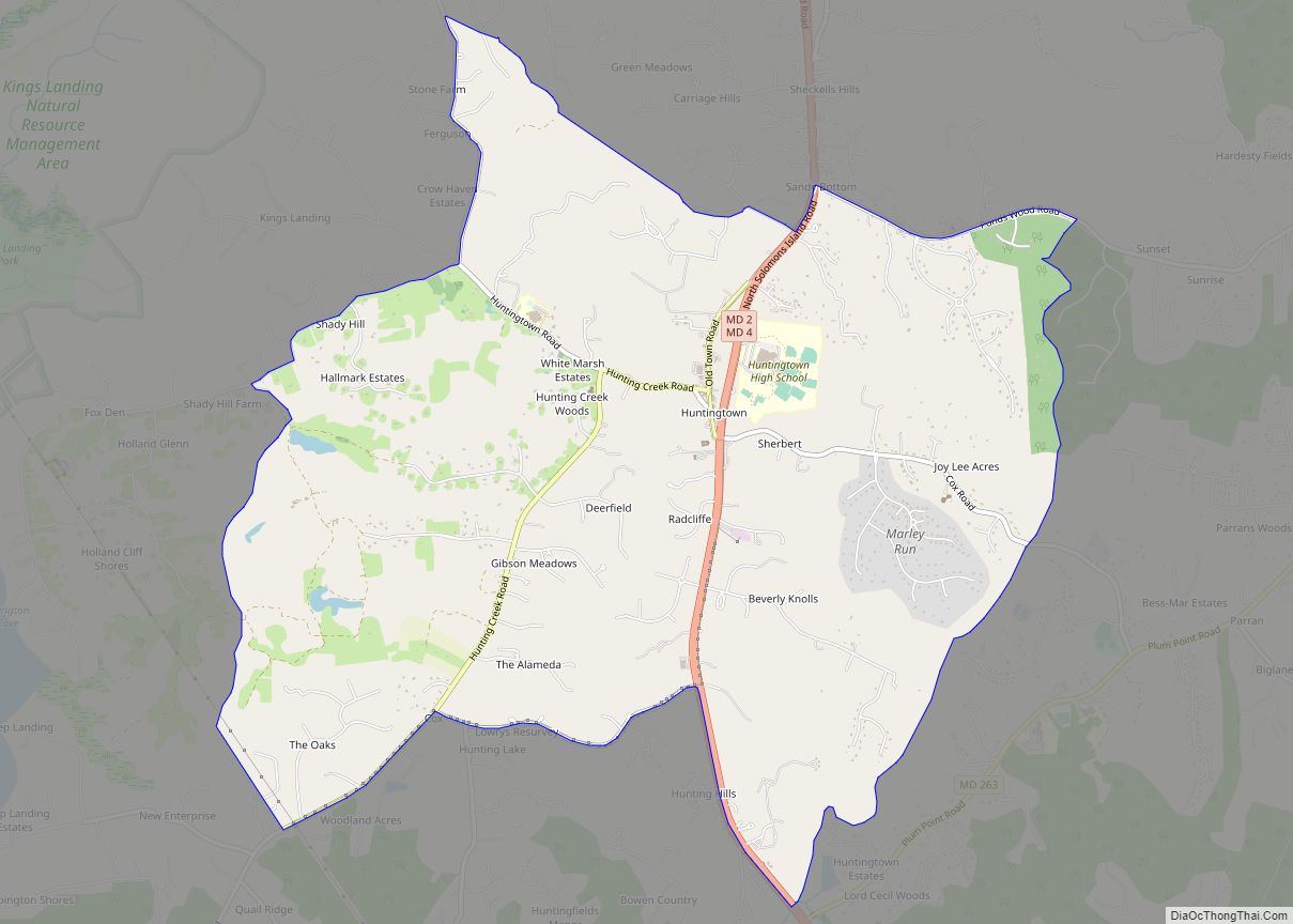 Map of Huntingtown CDP