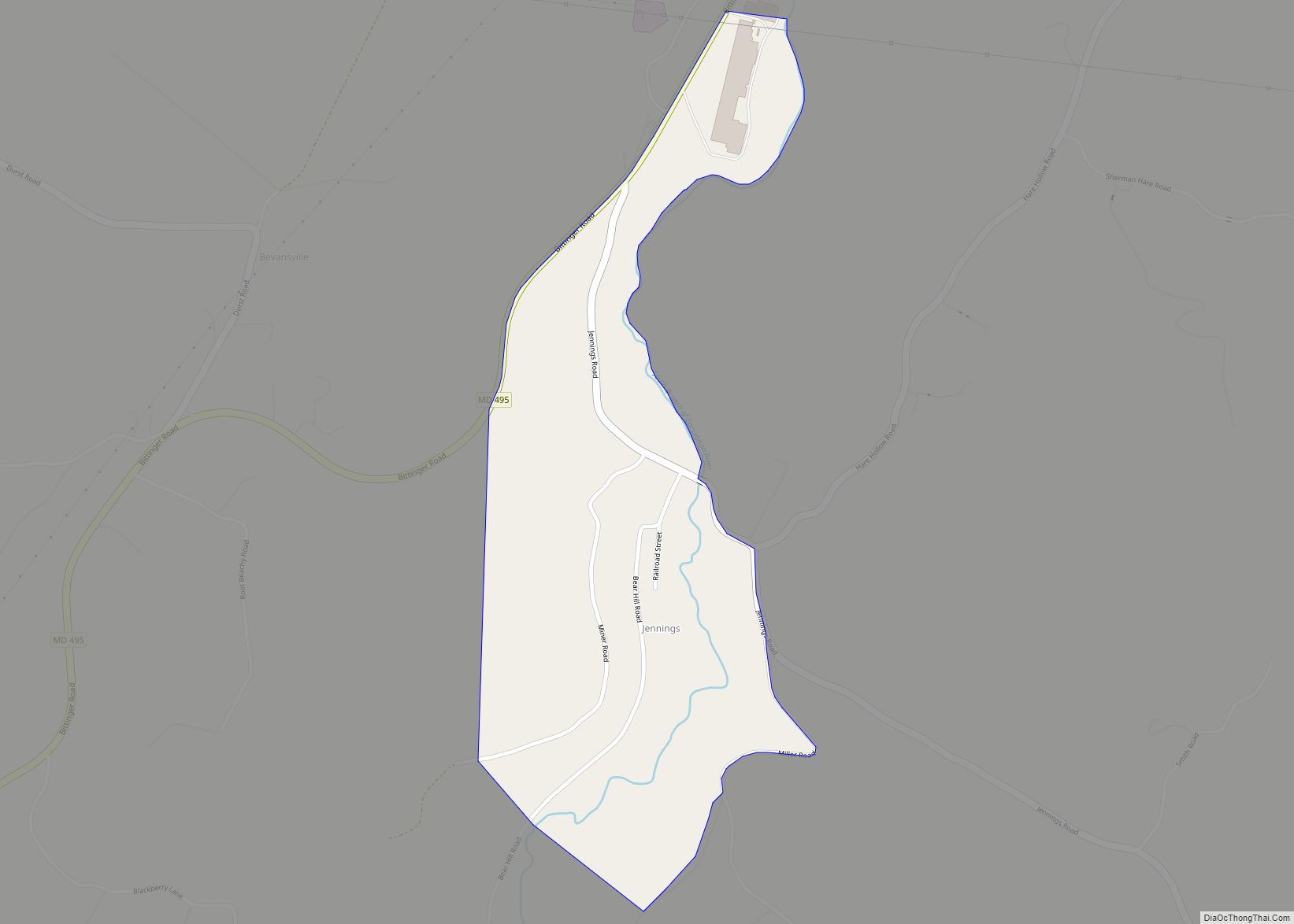 Map of Jennings CDP, Maryland