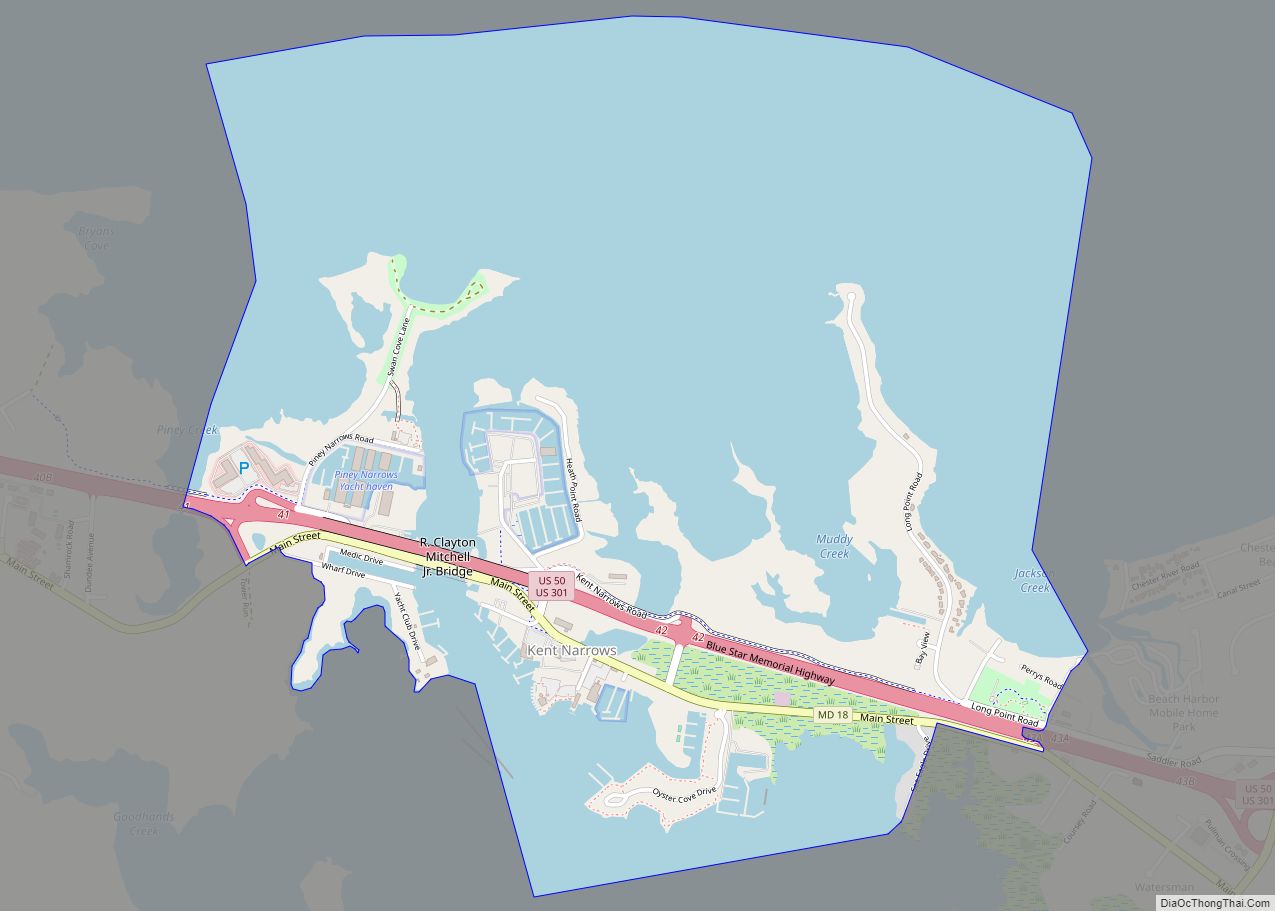 Map of Kent Narrows CDP