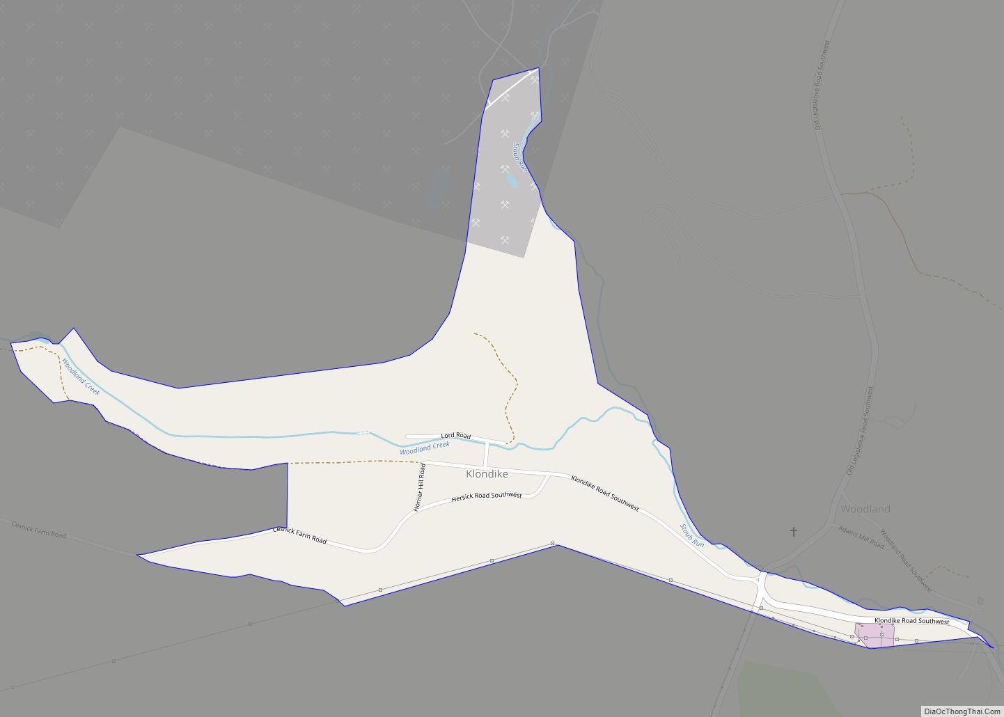 Map of Klondike CDP