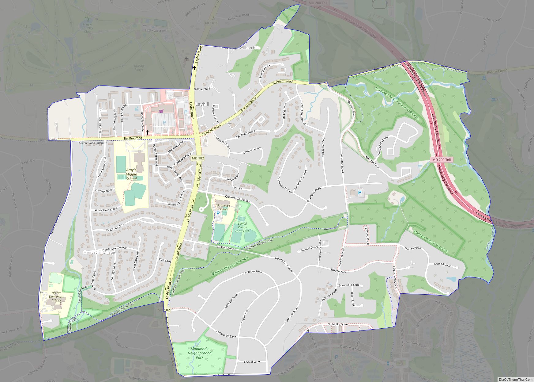 Map of Layhill CDP