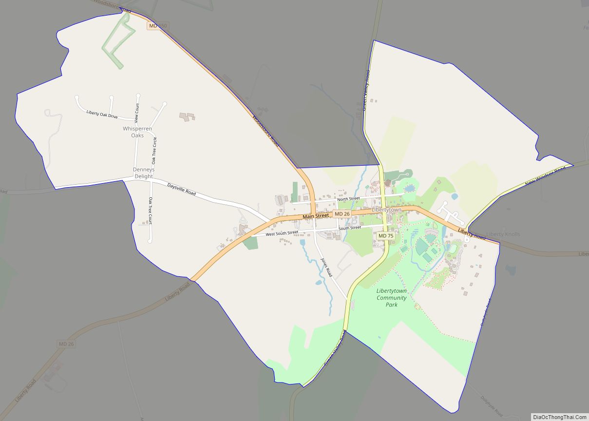 Map of Libertytown CDP