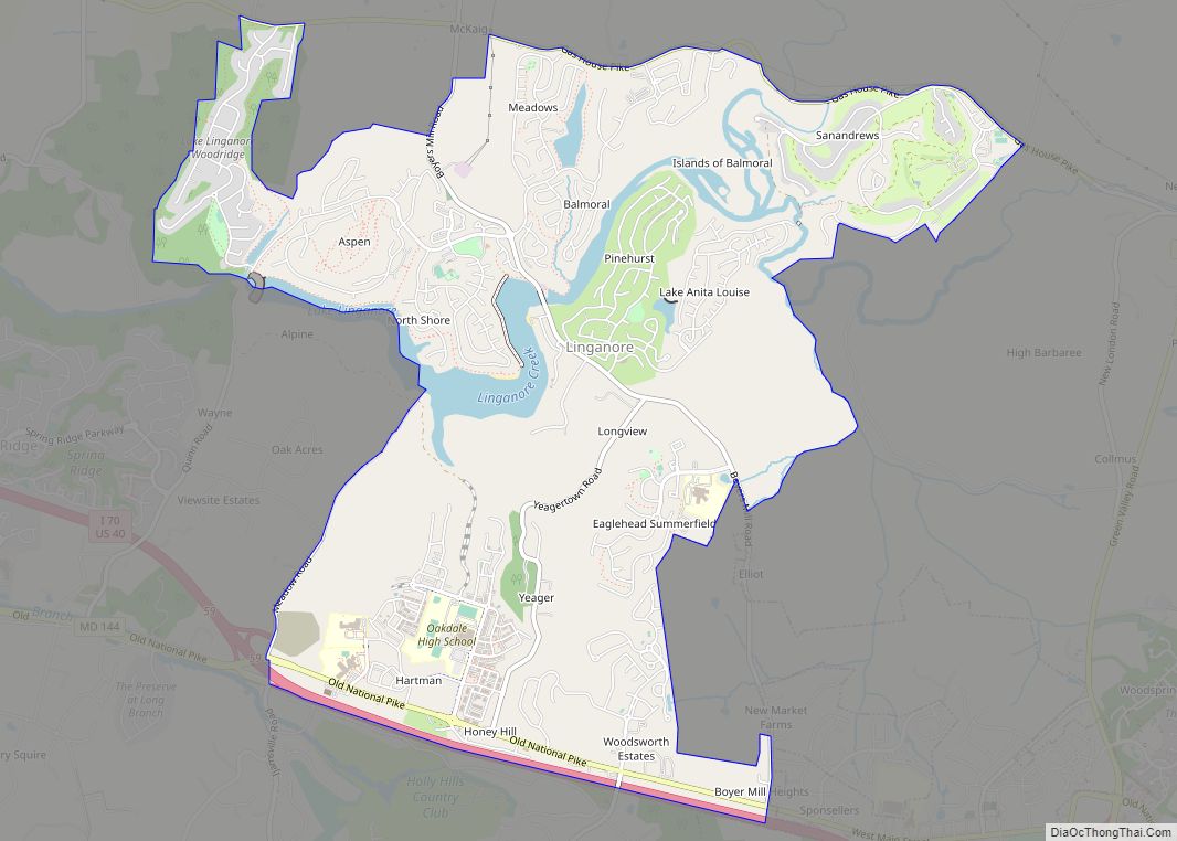 Map of Linganore CDP