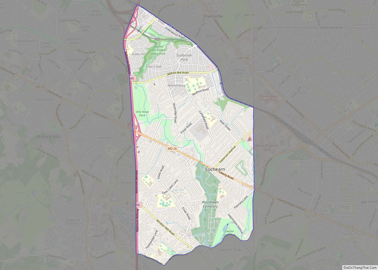 Map of Lochearn CDP